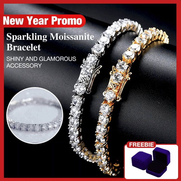 🎀BUY 1 GET 1 FREE/BUY 2 Get 2 FREE💖Sparkling Moissanite Bracelet🎉(Please Add 2/4 pcs to your Cart😍)