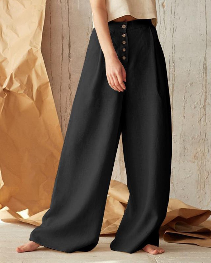 2023 Hot Sale🔥High waist cotton and linen casual pants(BUY 2 FREE SHIPPING💥)