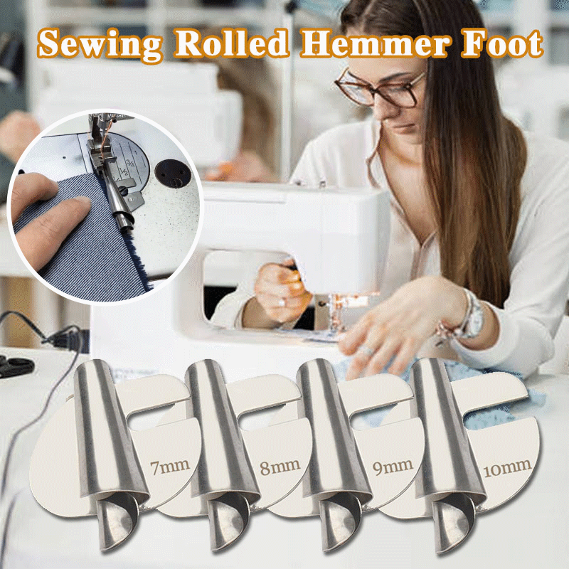 🔥Hot sale🔥Universal Sewing Rolled Hemmer Foot(Practical Sewing Machine Accessories)