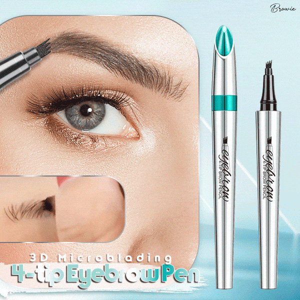 🔥3D wasserdichte Microblading Augenbraue Pen 4 Gabel Spitze Tattoo Bleistift