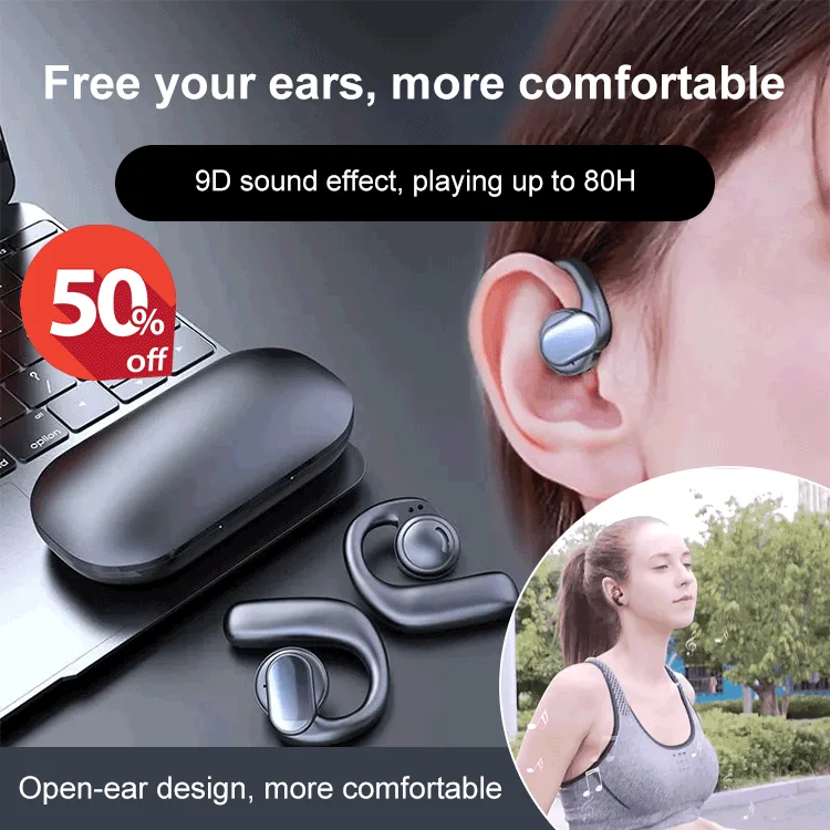 🔥 🎁2023-Christmas Hot Sale🎁 49%🔥TWS wireless bone conduction digital Bluetooth earbuds
