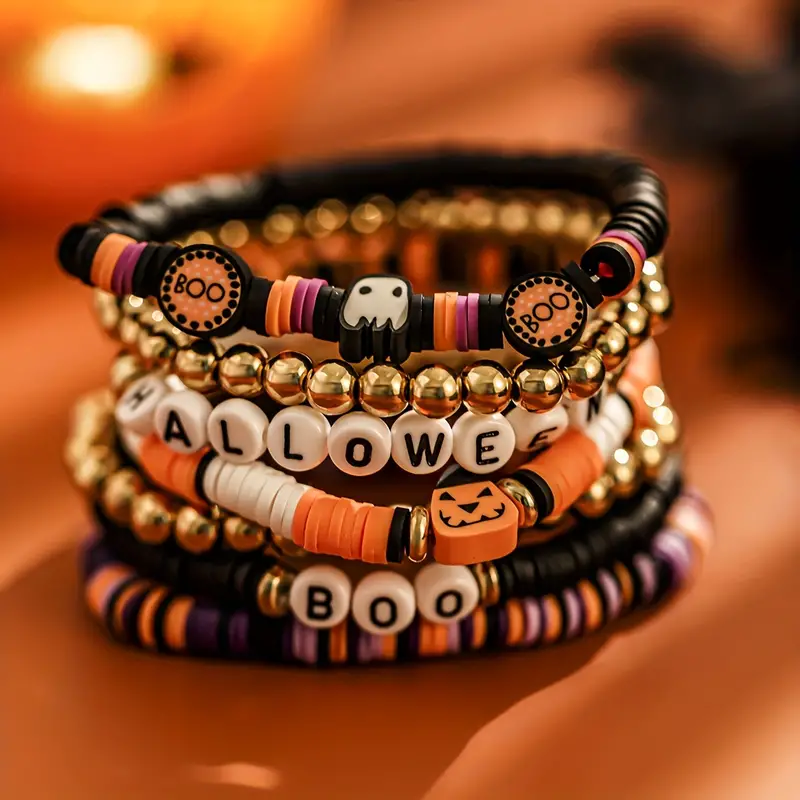 🎃👻7-Piece New Ambiance Halloween Bracelet Set💖Buy 2 Get 10% OFF & Free Shipping