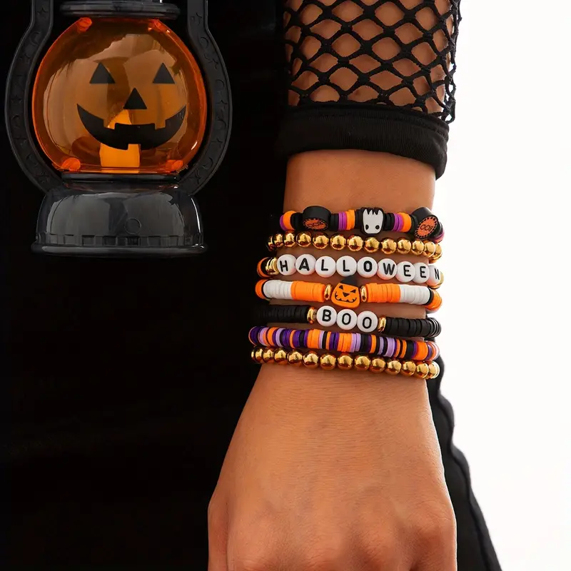 🎃👻7-Piece New Ambiance Halloween Bracelet Set💖Buy 2 Get 10% OFF & Free Shipping