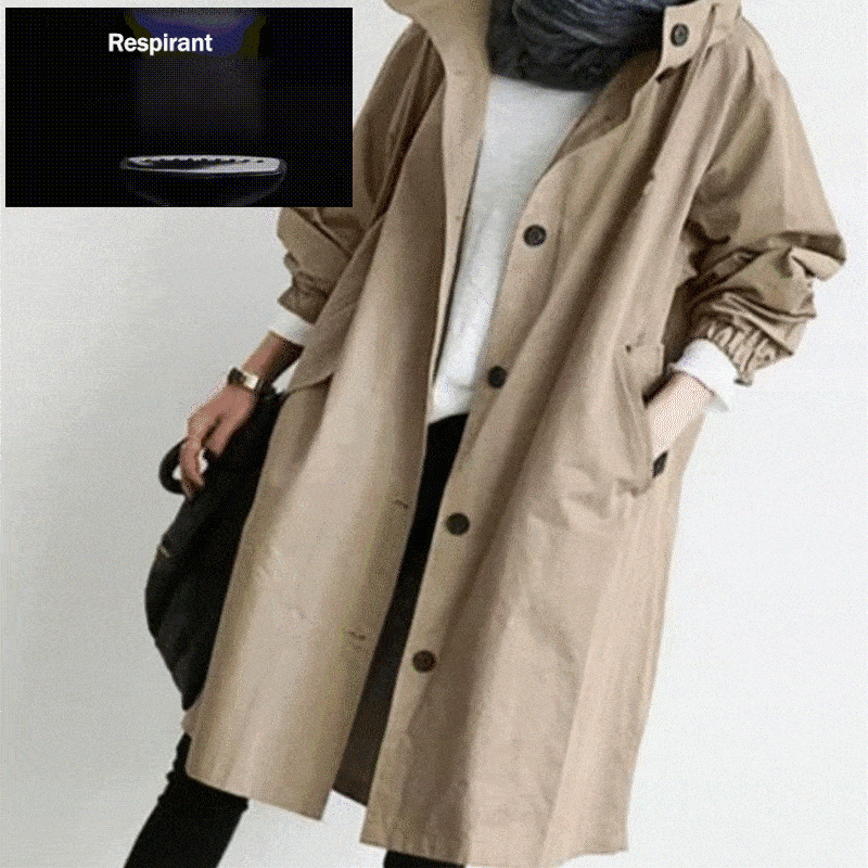 🍁Nouvel automne - 49 % de réduction🔥Imperméable manteau trench à capuche