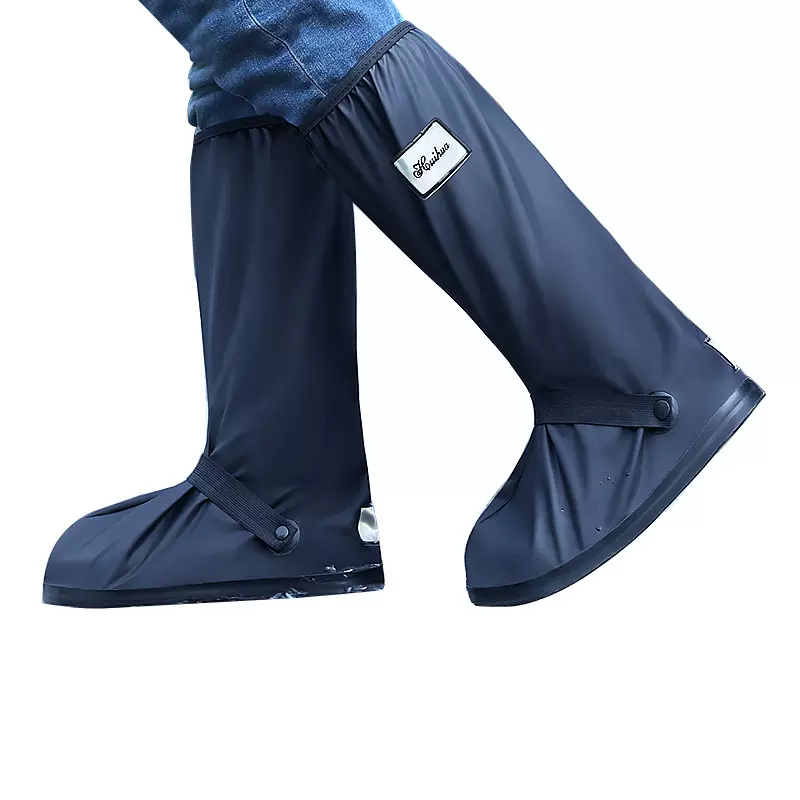 Men's motorcycle bicycle rain shoes cover outdoor high tube thickened sole high tube shoe cover🚴♂🏃