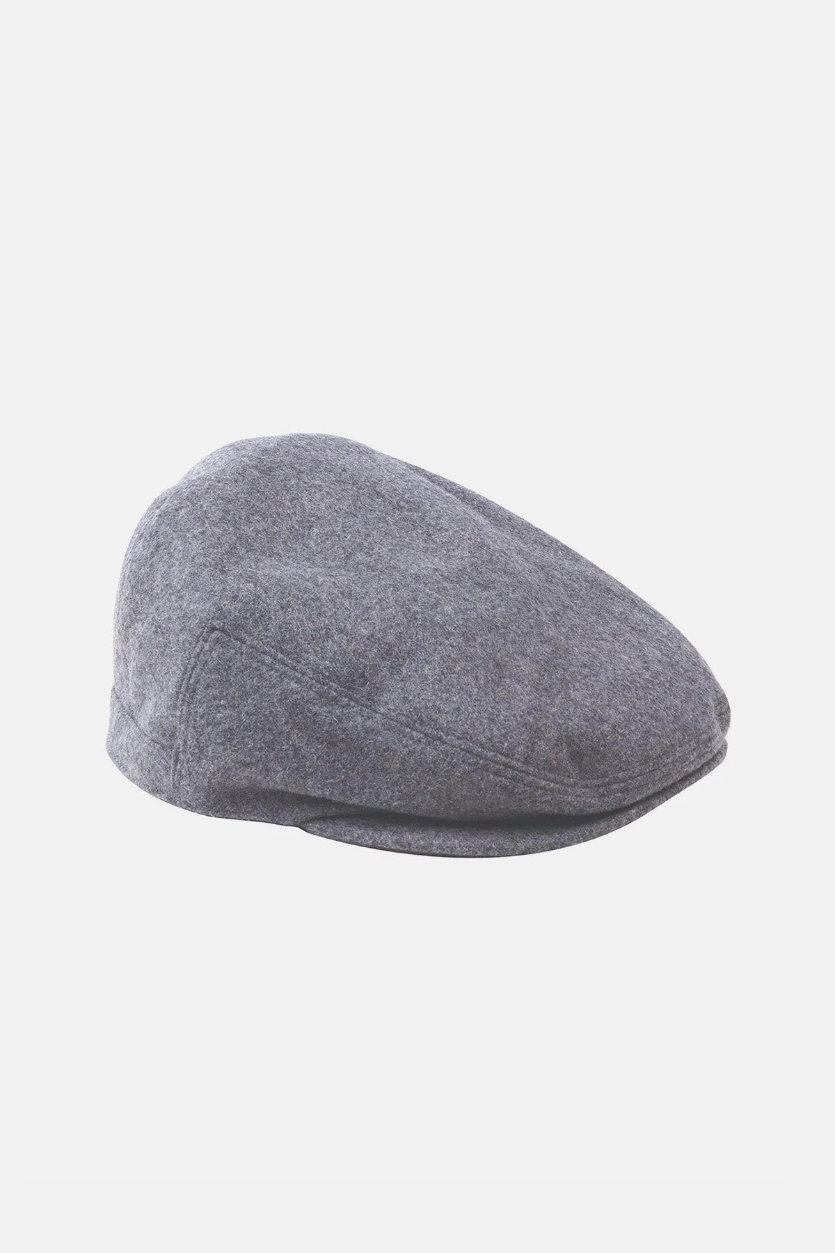 Waxed Cotton Flat Cap - GREY
