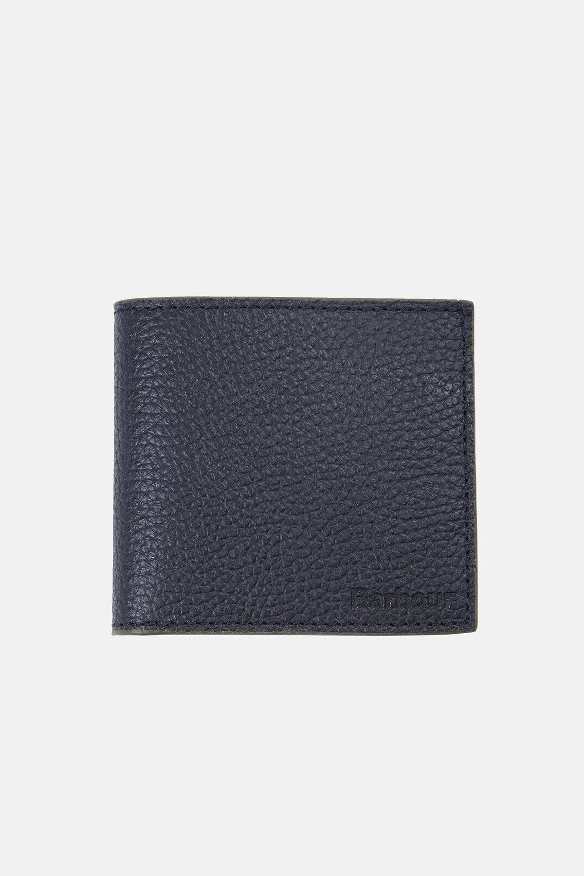 Grain Leather Billfold Wallet - BLACK