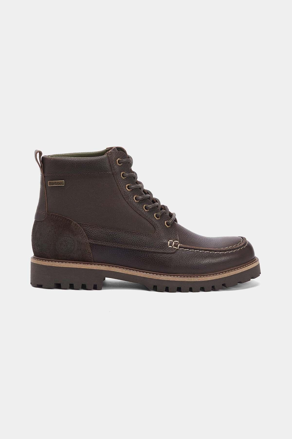 Sheene Moc Toe Derby Boots - BROWN