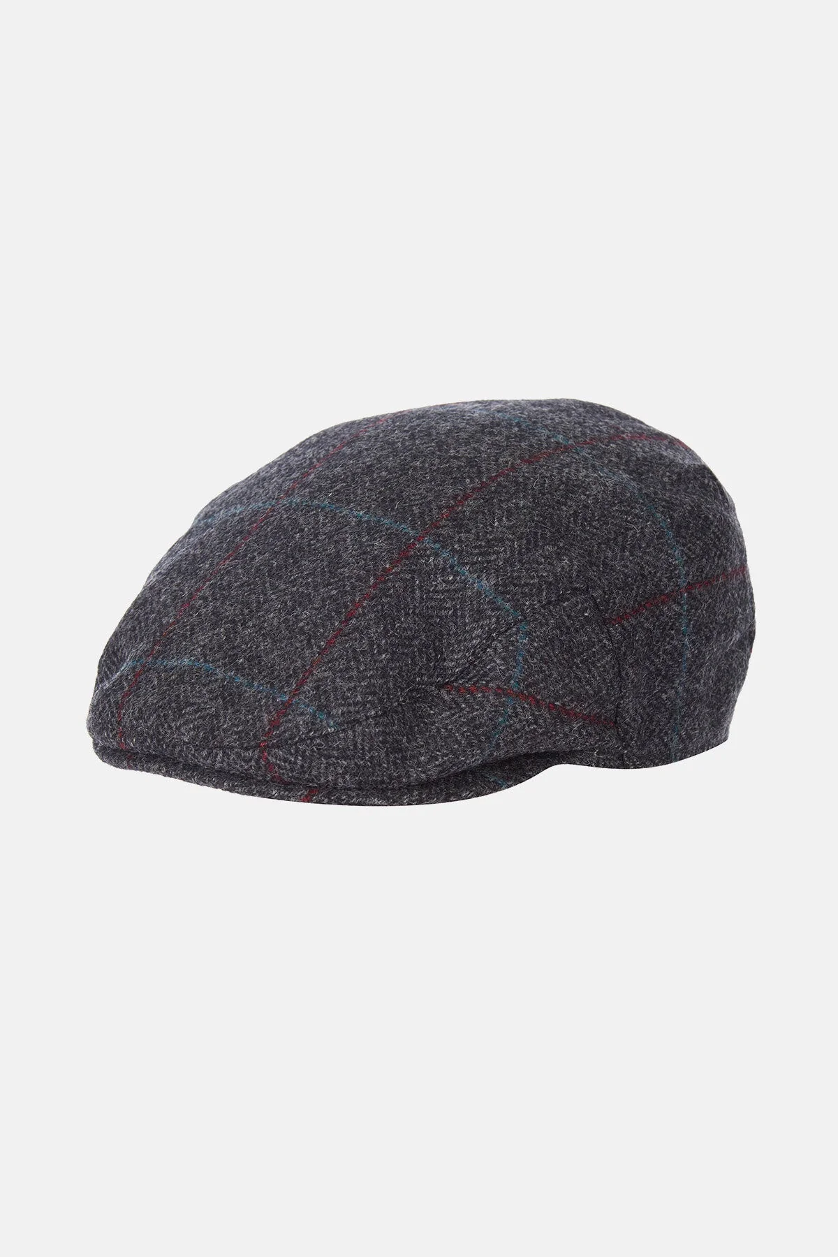 Crieff Flat Cap - CHARCOAL/RED/BLUE