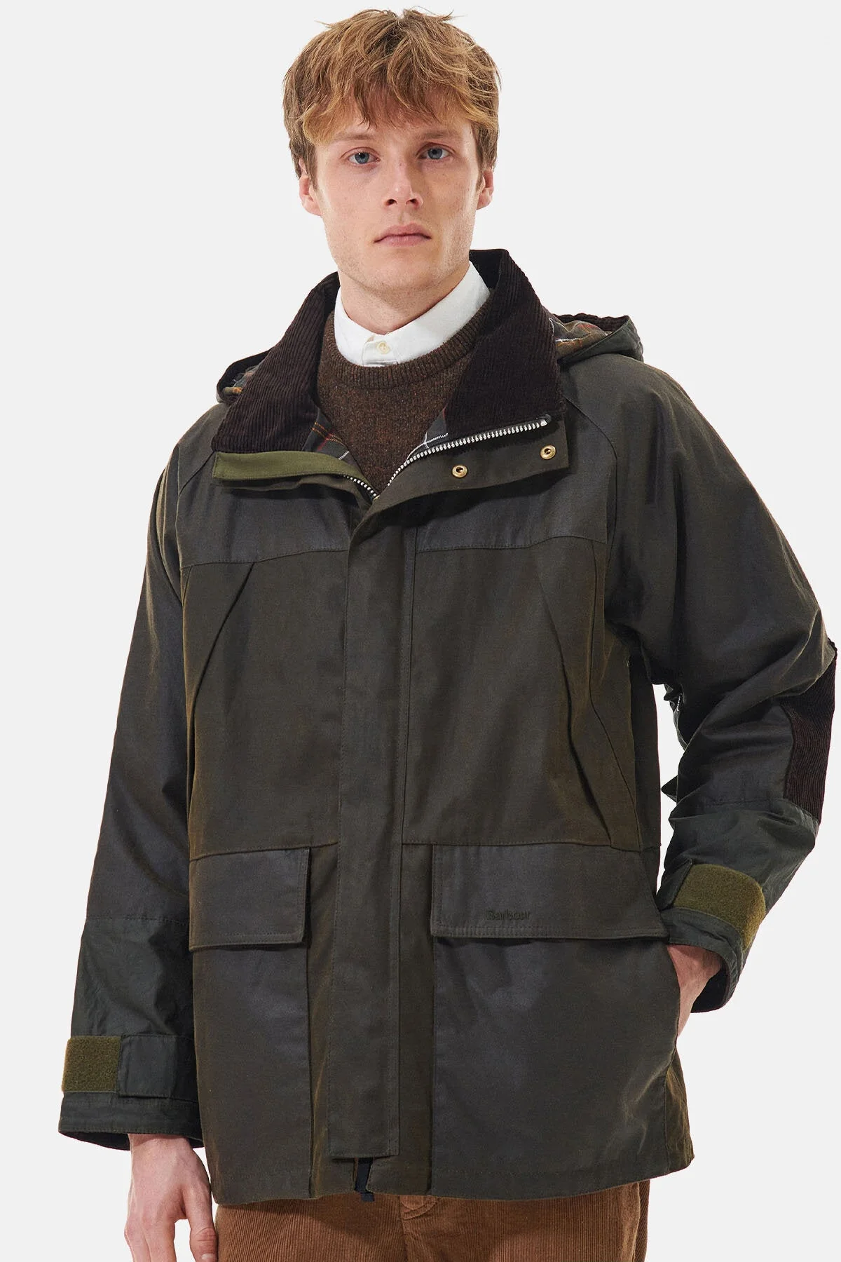 Short Field Wax Parka Jacket - OLIVE