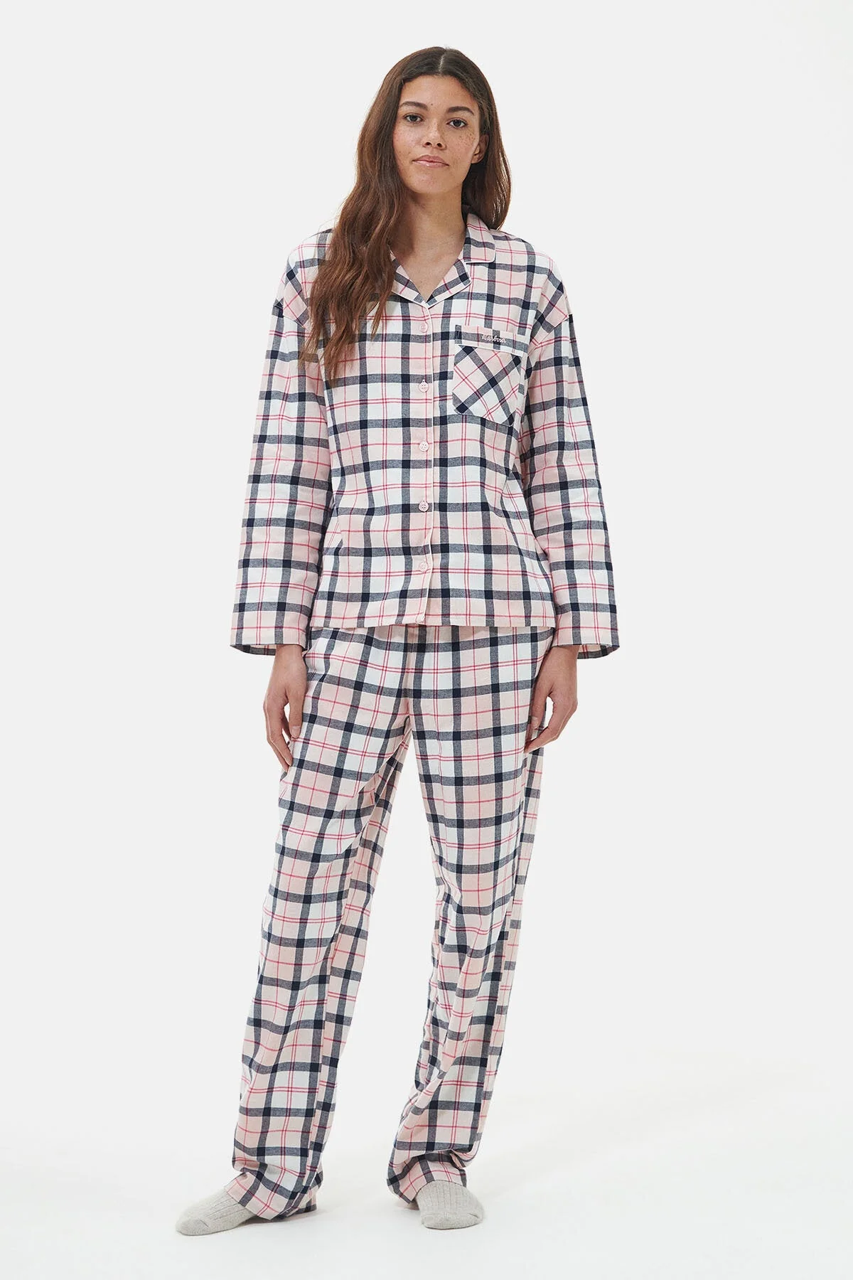 Ellery pyjama set - PINK/NAVY TARTAN