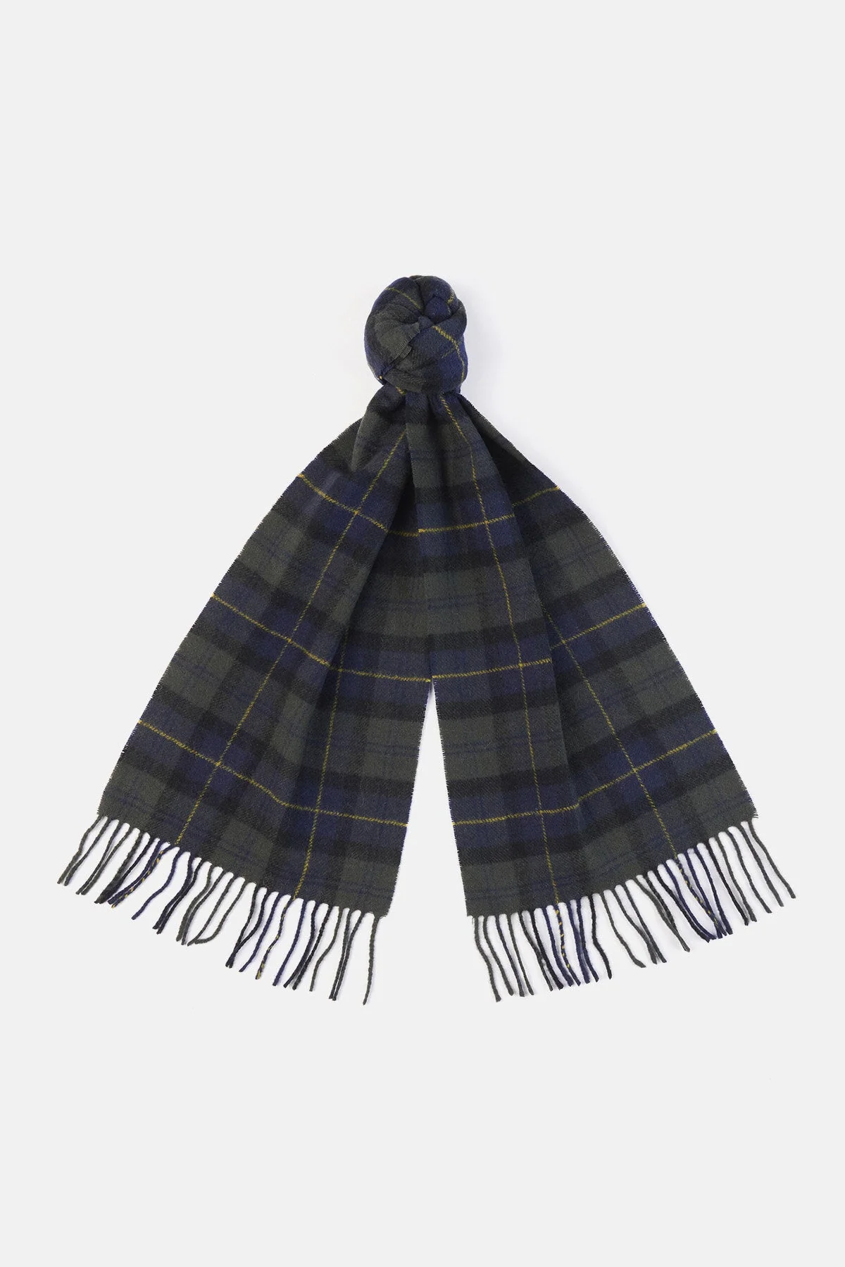 Tartan Lambswool Scarf - OLIVE NIGHT