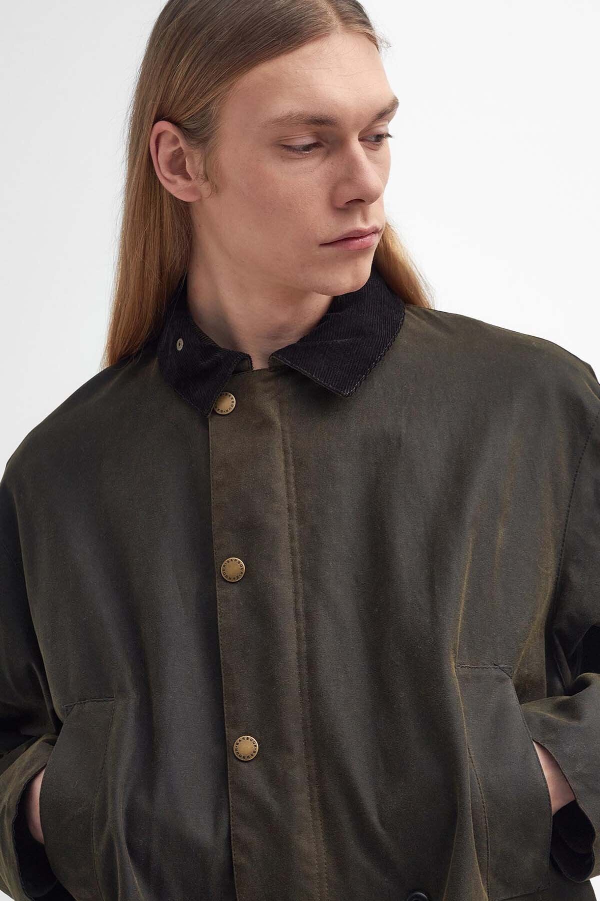 Bedale Waxed Trench Coat - OLIVE