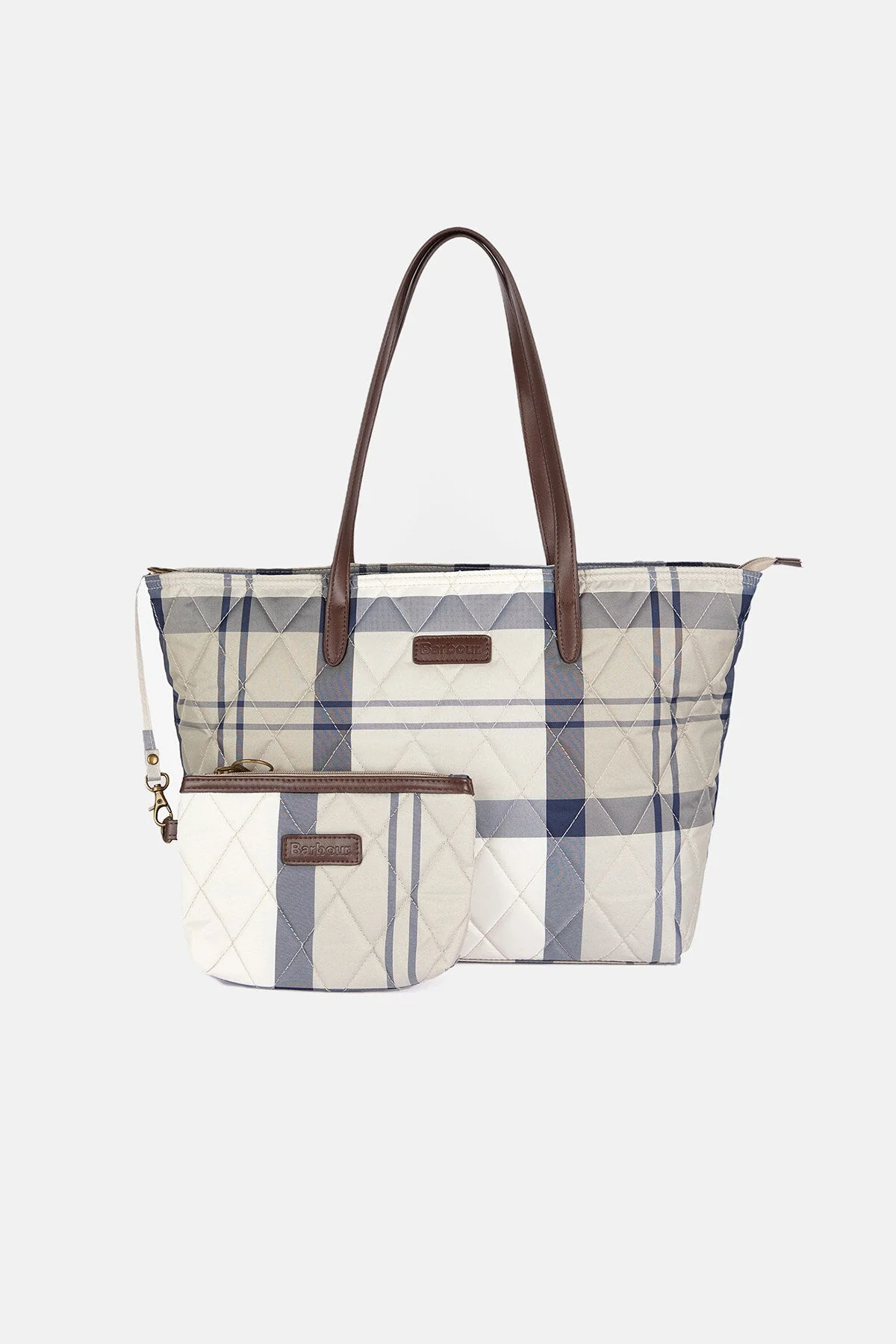 Wetherham Quilted Tartan Tote Bag - DRESS INDIGO TARTAN