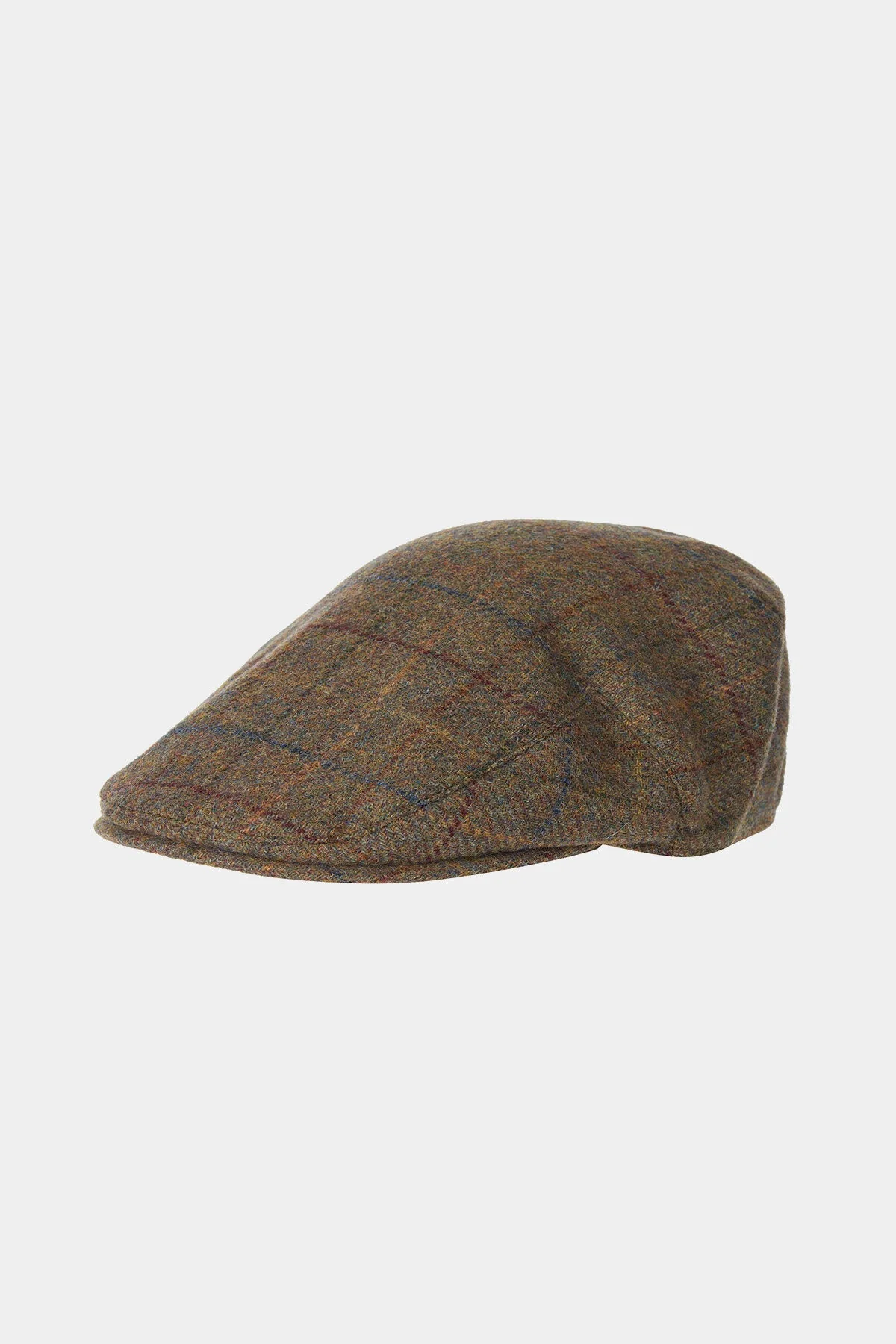 Tweed-wool Cap - BROWN RED BLUE