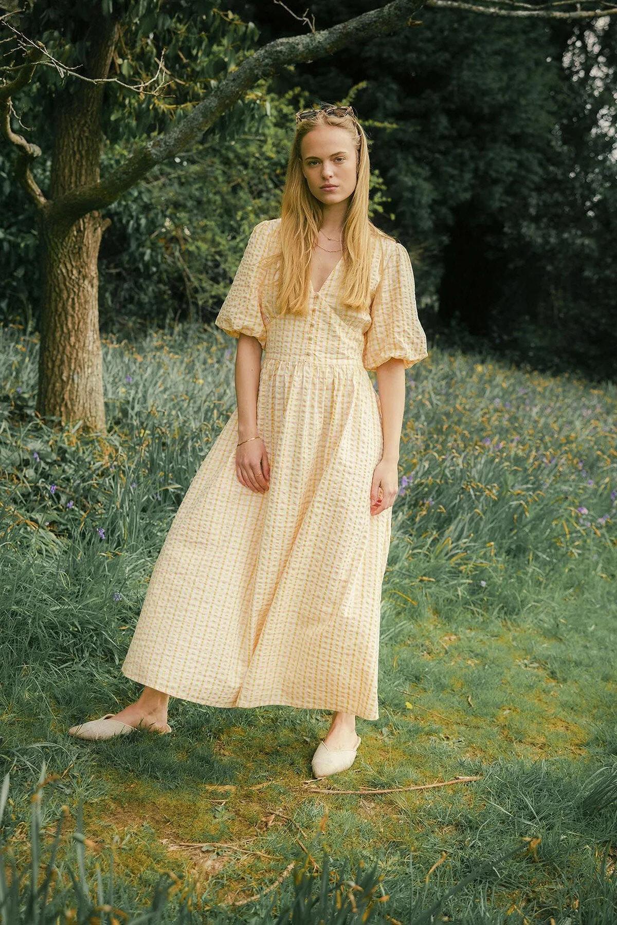 Belmont Gingham Midi Dress - MALLOW PINK CHECK