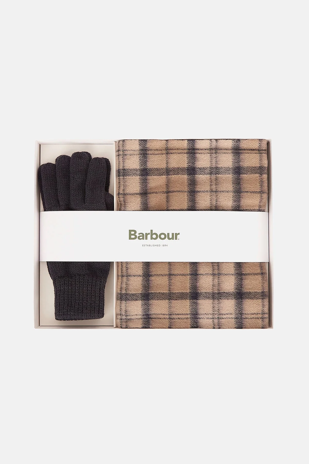 Wool Tartan Scarf & Glove - TRENCH