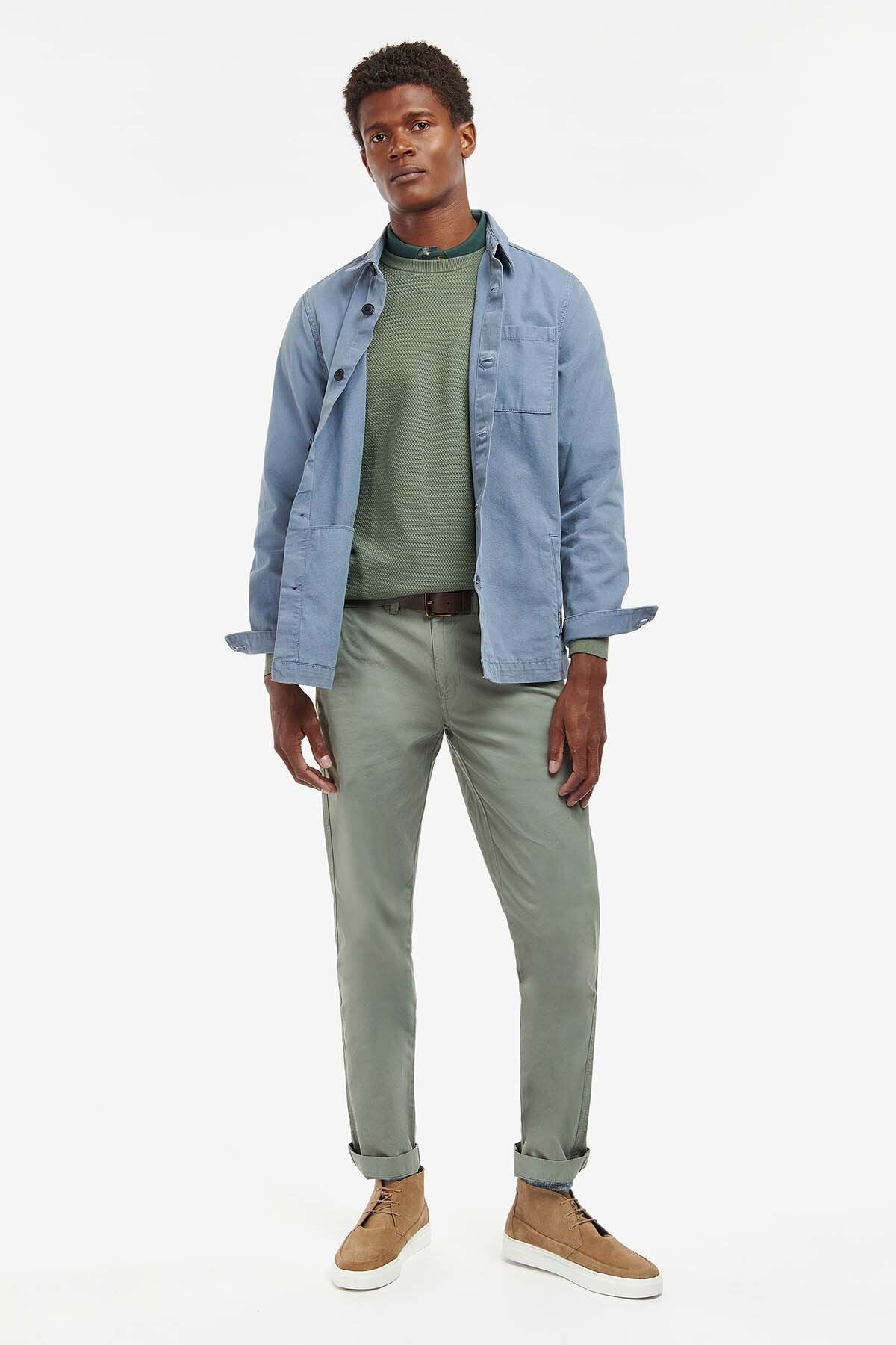 Washed Cotton Overshirt - WASHED BLUE