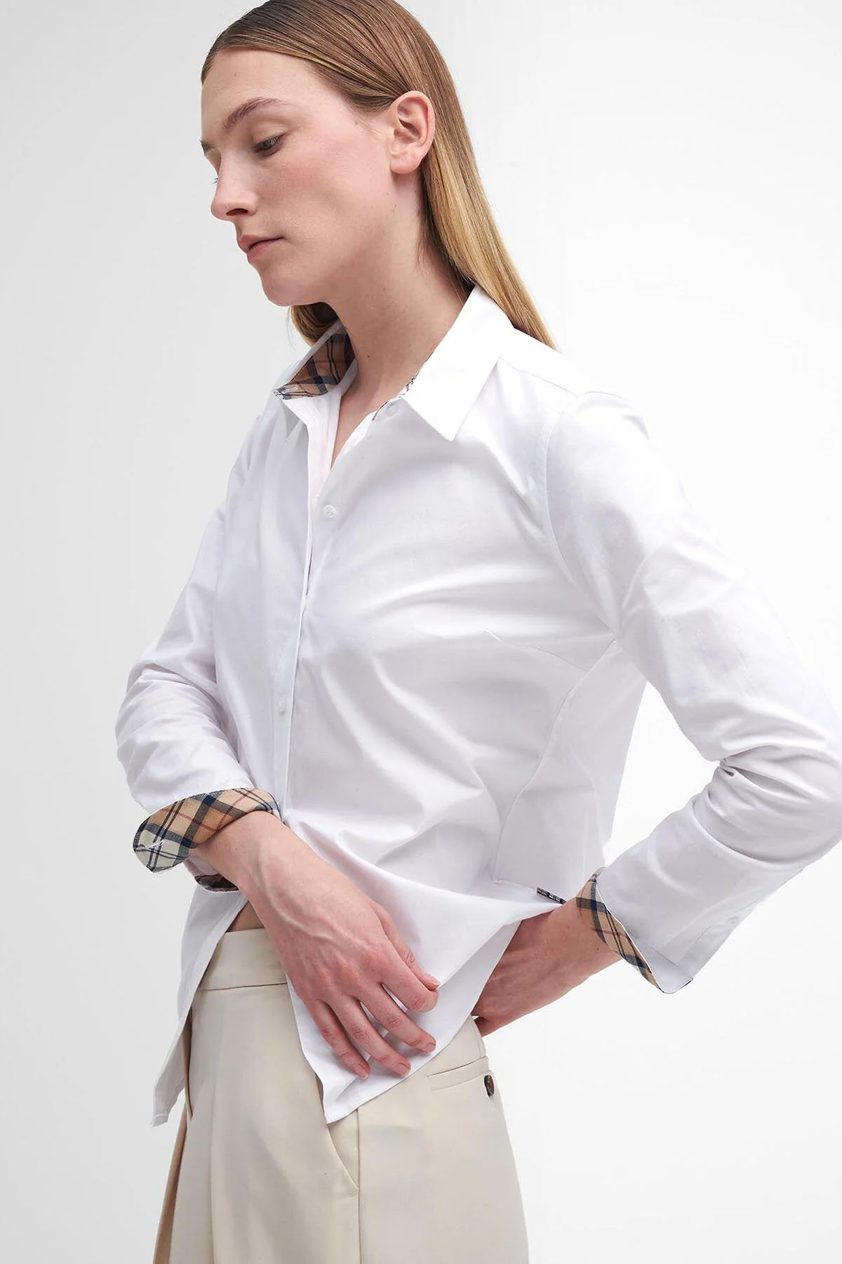 Derwent Shirt - WHITE/HESSIAN TARTAN