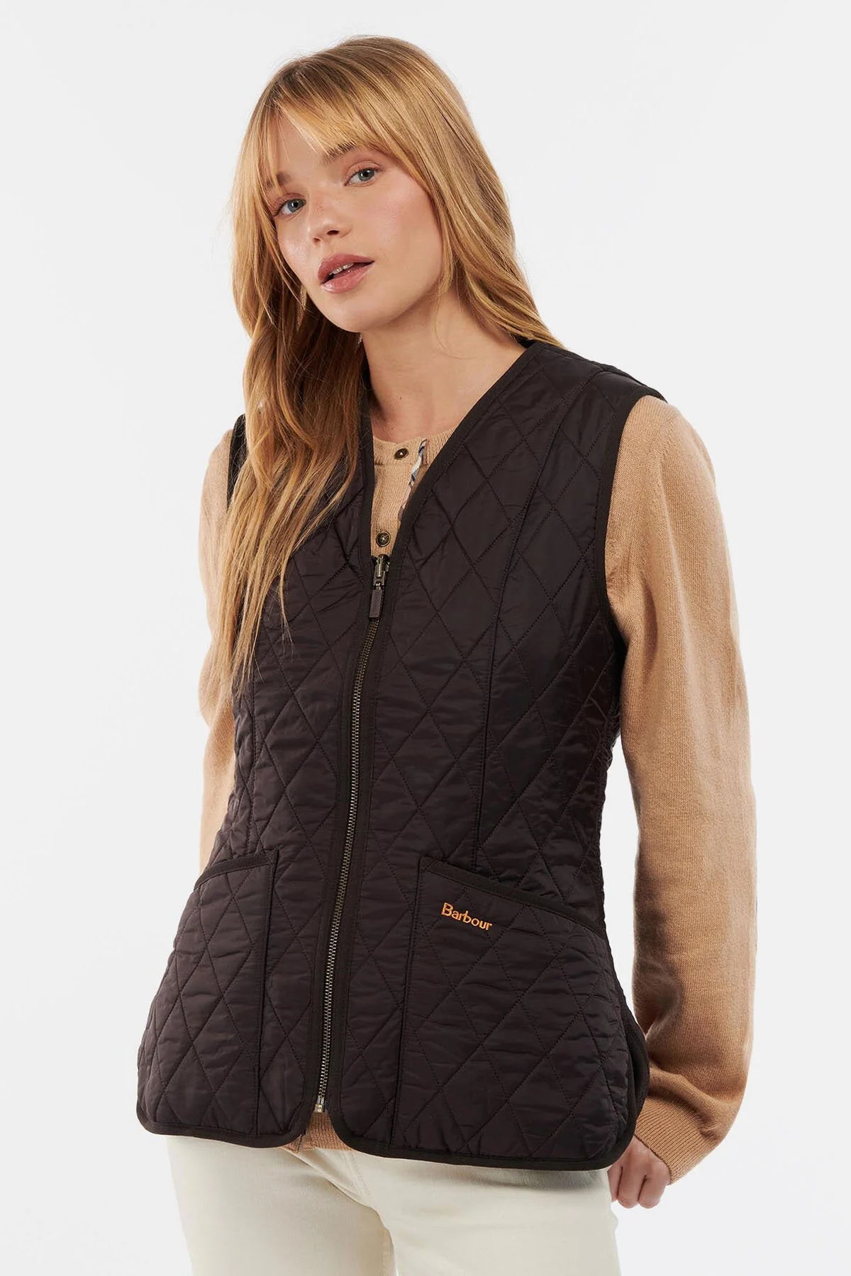 Lady Fleece Betty Vest - DARK BROWN