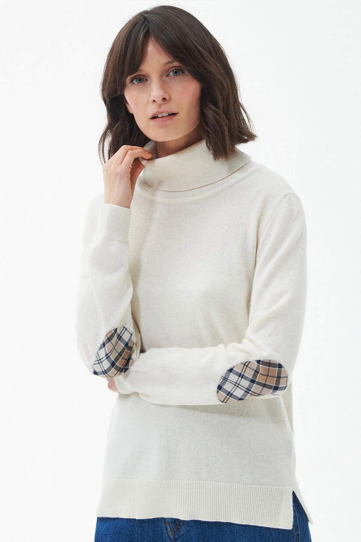 Pendle Roll-Neck Sweatshirt - CREAM/FAWN