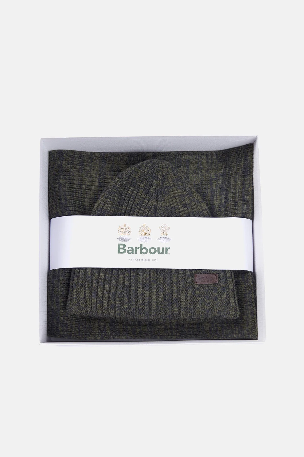 Crimdon Beanie & Scarf Gift Set - OLIVE TWIST