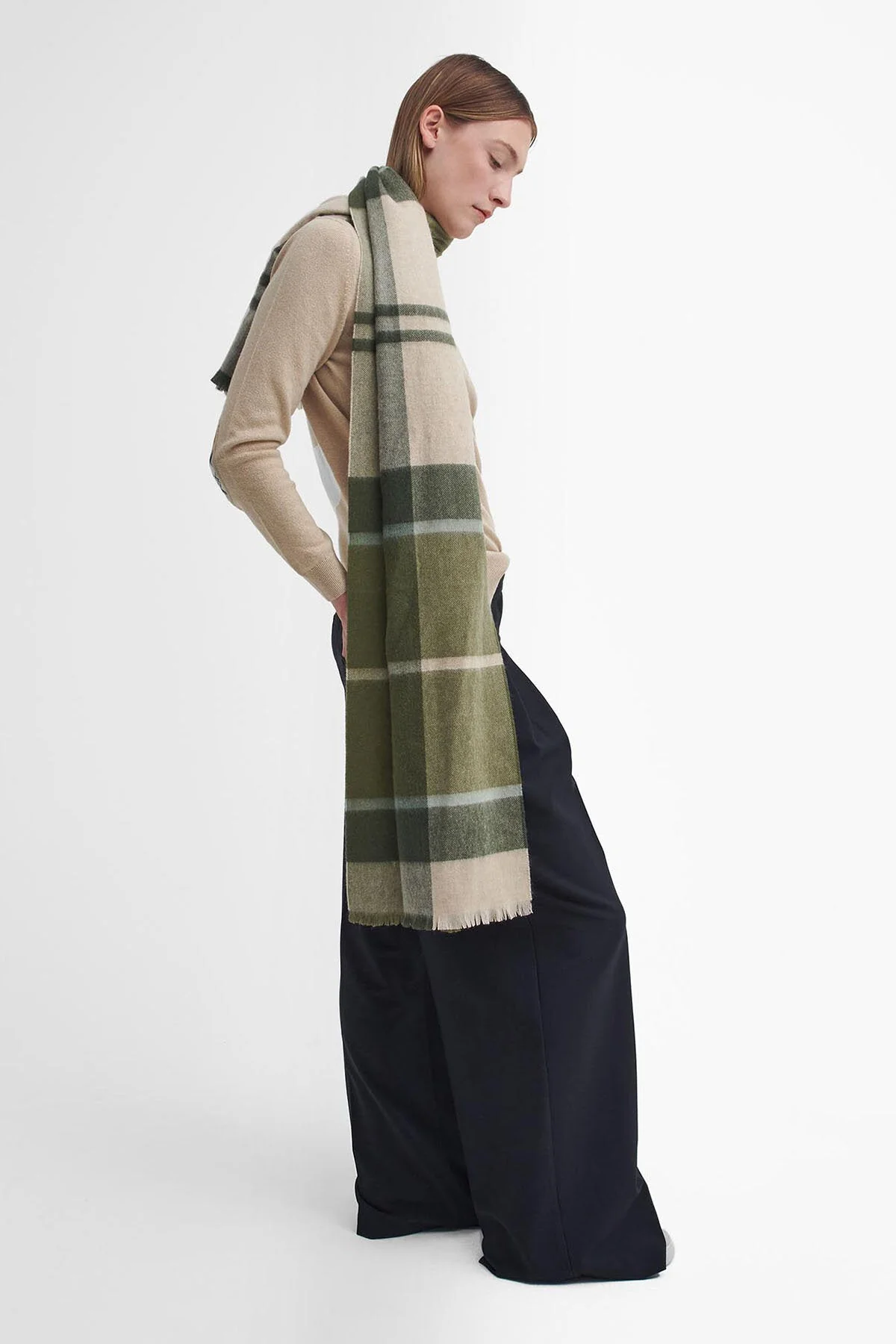 Rosefield Tartan Scarf - ANCIENT LODEN