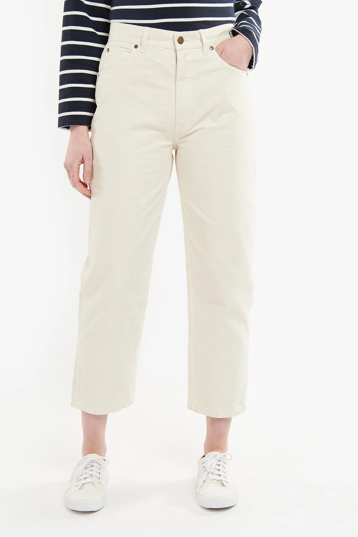 Westbury Barrel Leg Jean - ECRU