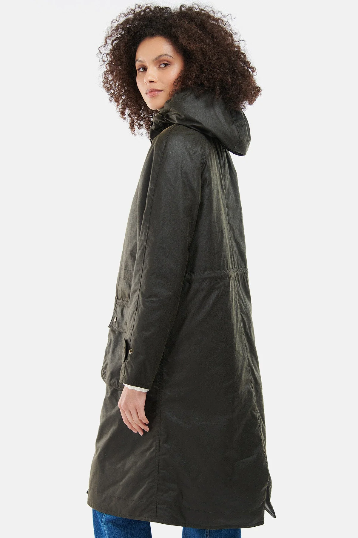 Long Cannich Wax Jacket - OLIVE/CLASSIC