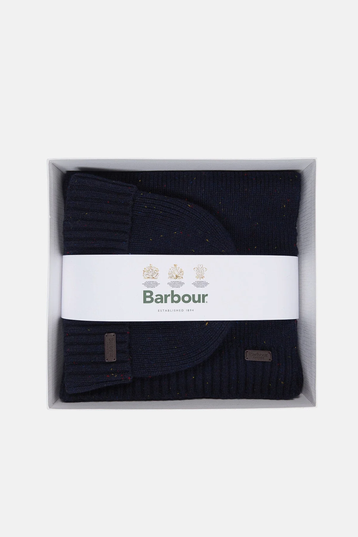 Carlton Fleck Beanie & Scarf Gift Set - NAVY