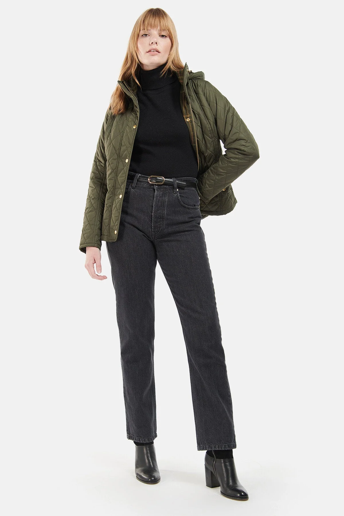 Burne Mid Rise Straight Jean - BLACK