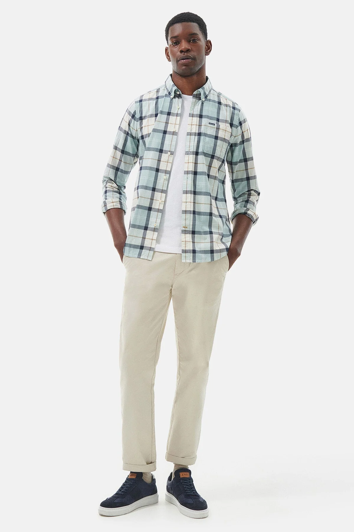 Rawley shirt - BLUE CHALK TARTAN