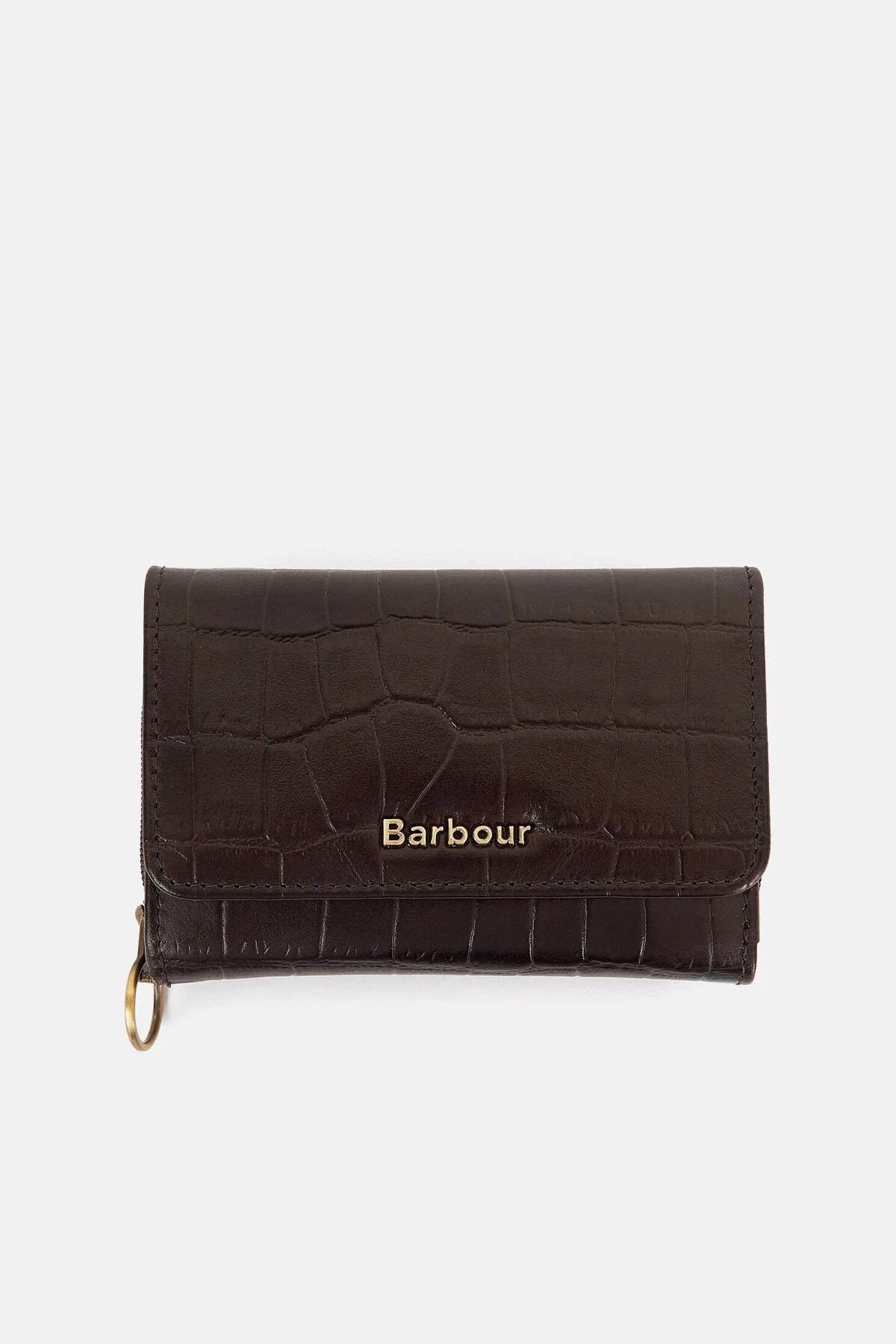 Croc French Purse - BLACK CHERRY