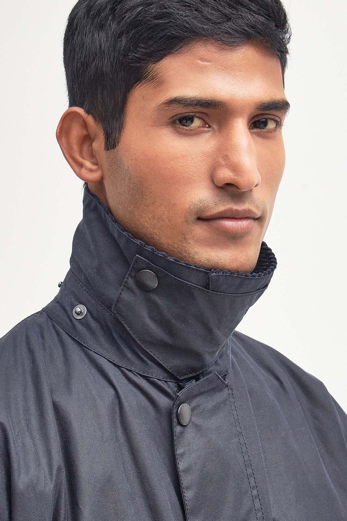 Border Wax Jacket - NAVY