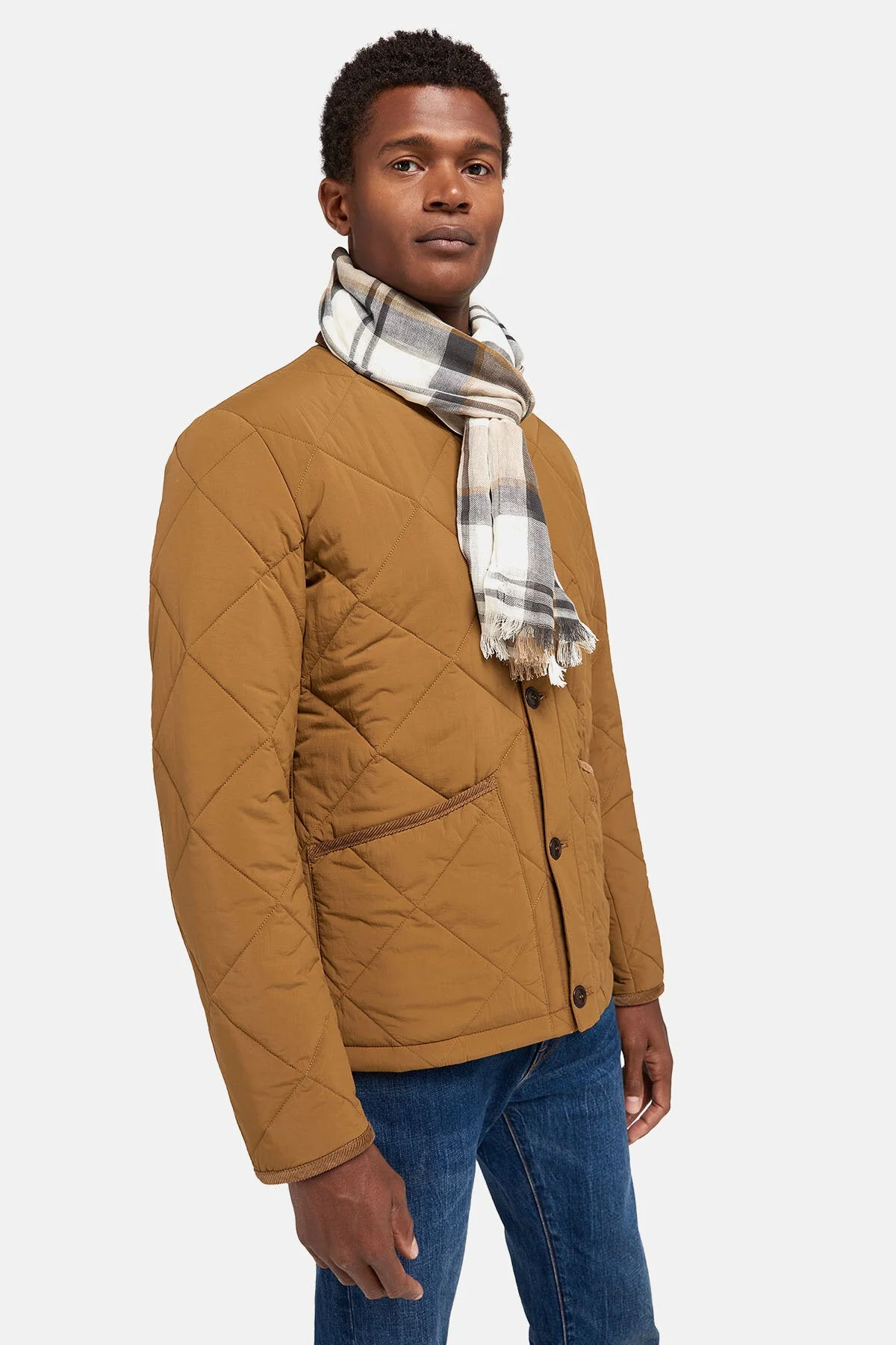 Welton Tartan Scarf - AMBLE SAND TARTAN