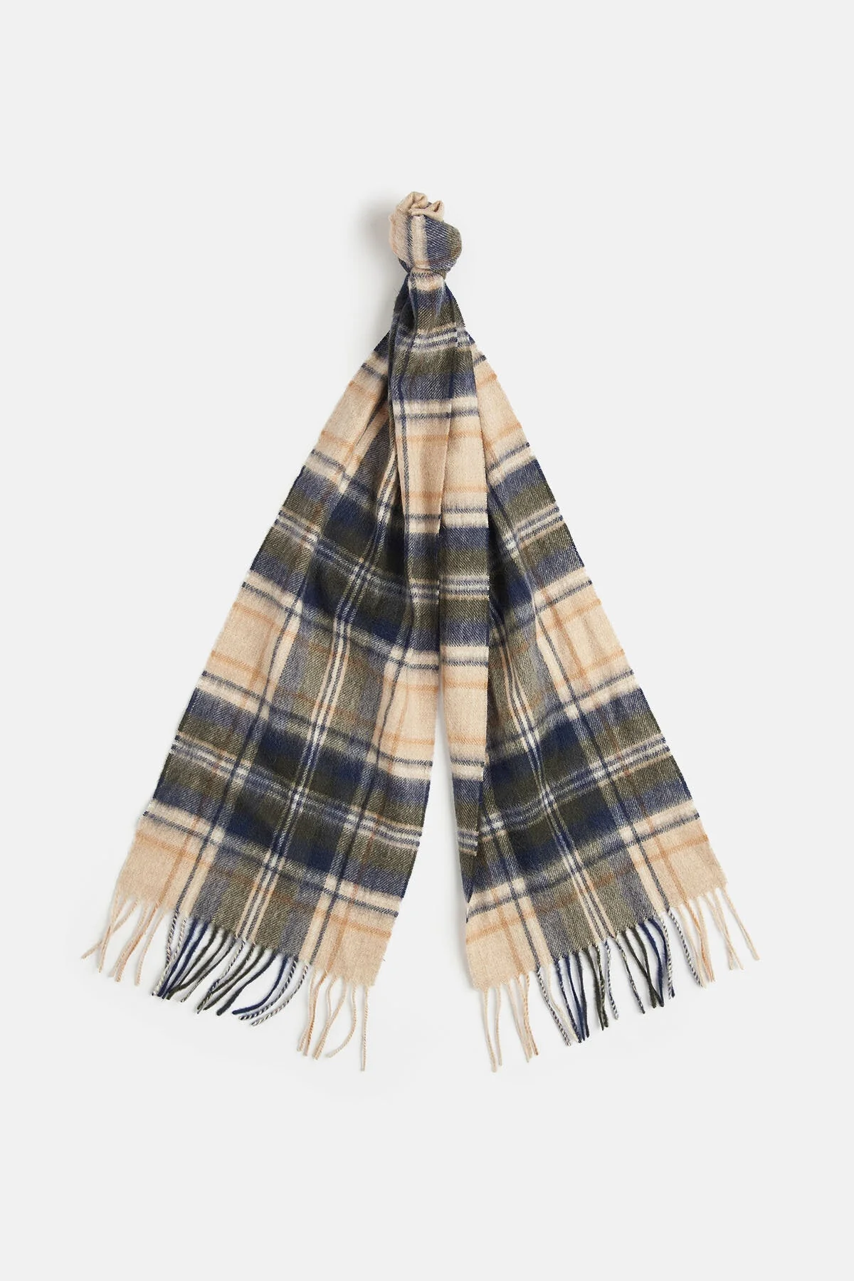 New Check Tartan Scarf - SAND BEIGE PLAID