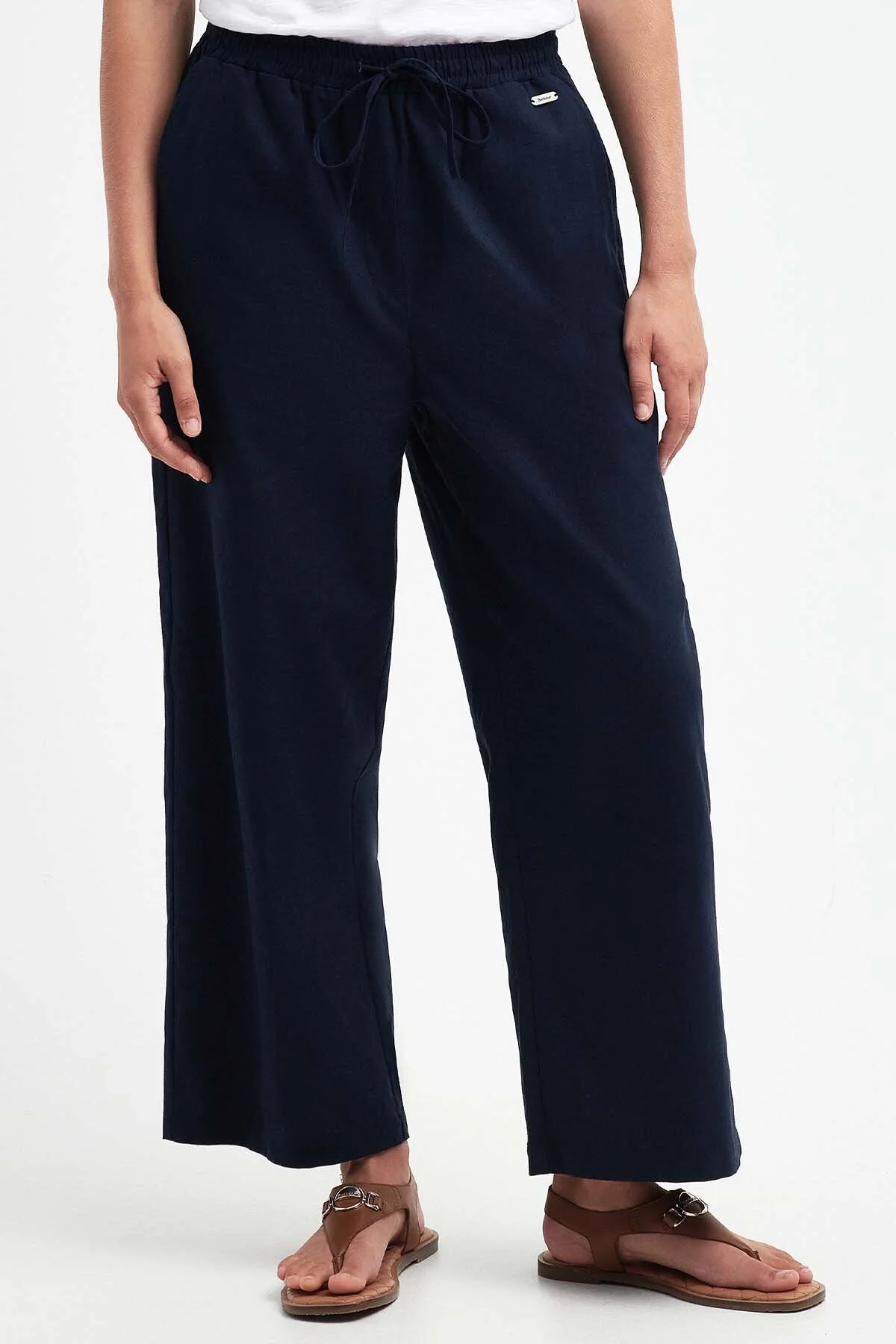 Christie Cotton & Linen Trousers - NAVY