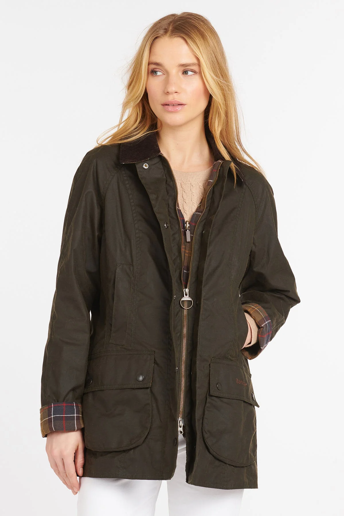 Classic Beadnell Wax Jacket - OLIVE