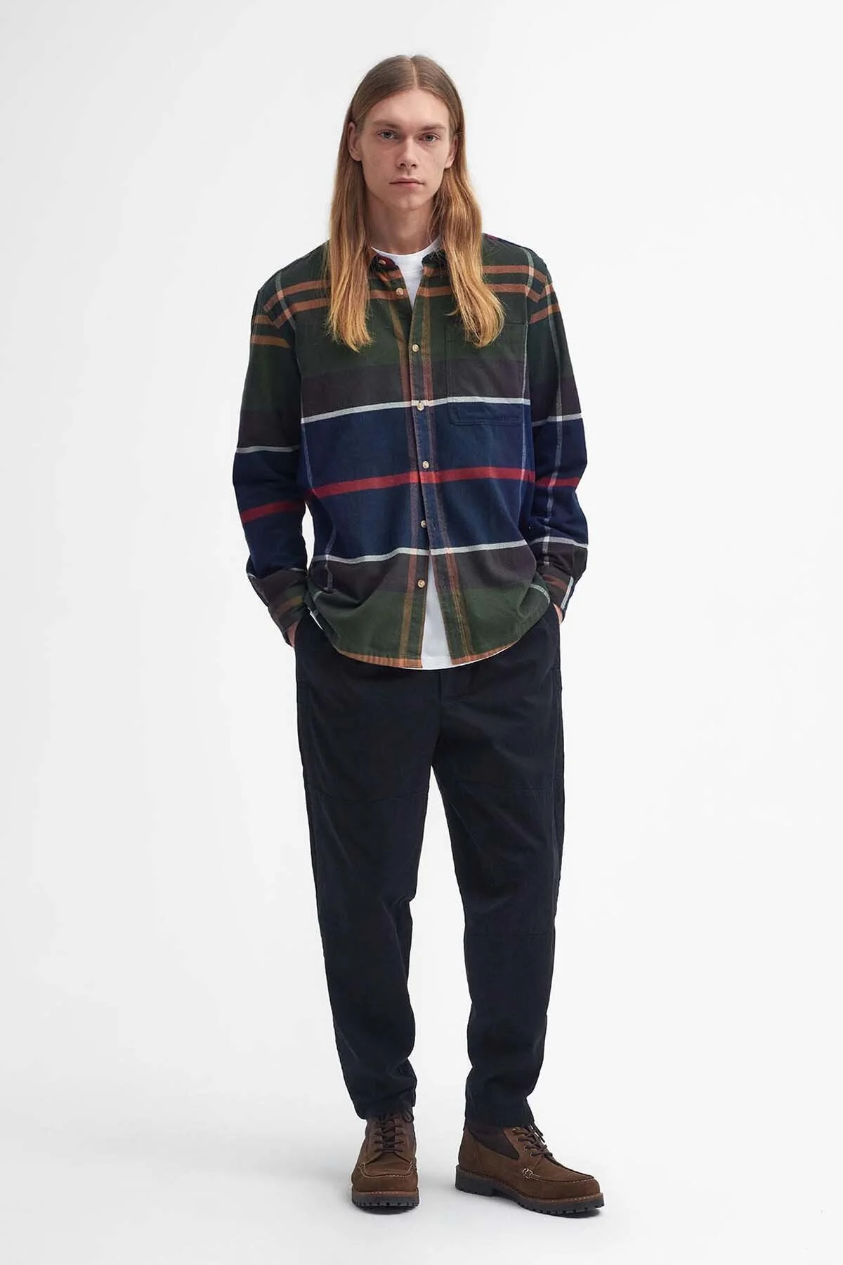 Bushlane Oversized Long-Sleeved Tartan Shirt - CLASSIC TARTAN