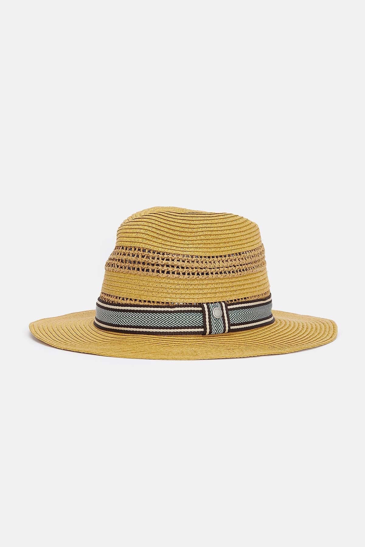 Haydon Fedora Hat - TAN/GREEN