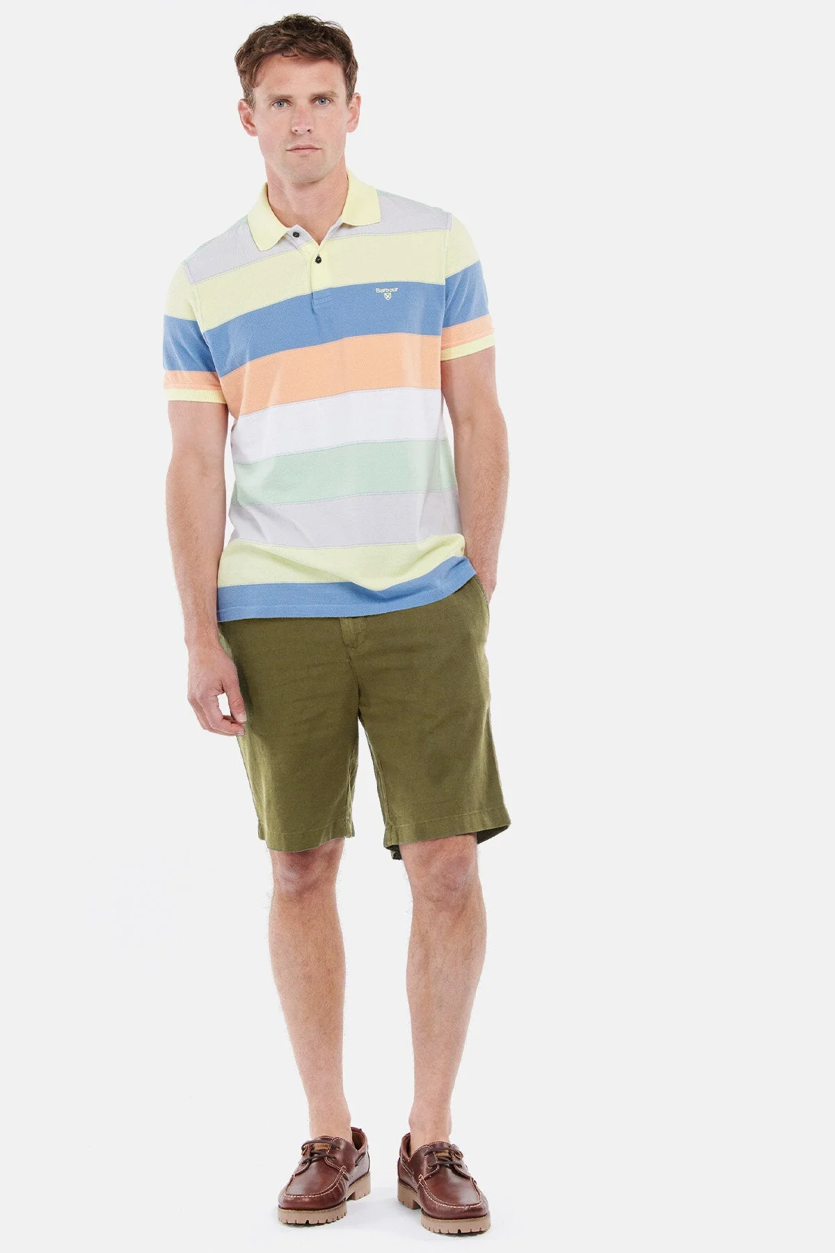 Linen Cotton Mix Shorts - MILITARY GREEN