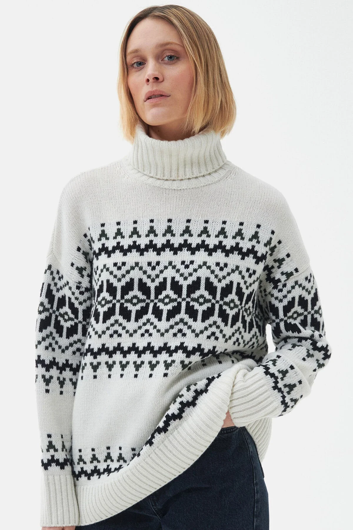 Patrisse Knitted Jumper - ANTIQUE WHITE