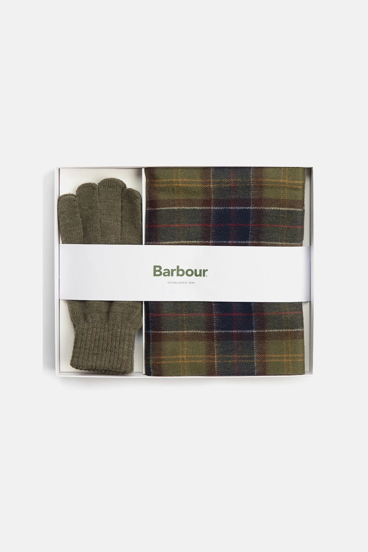Tartan Scarf & Glove Gift Set - CLASSIC/OLIVE