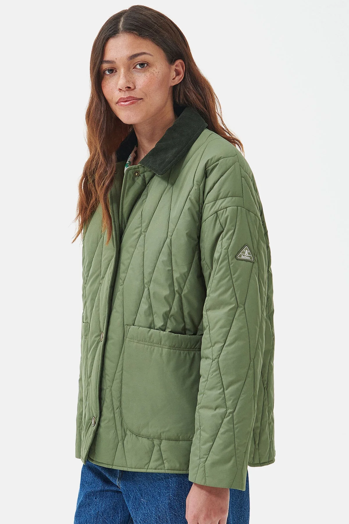 Delphinium quilt - OLIVINE