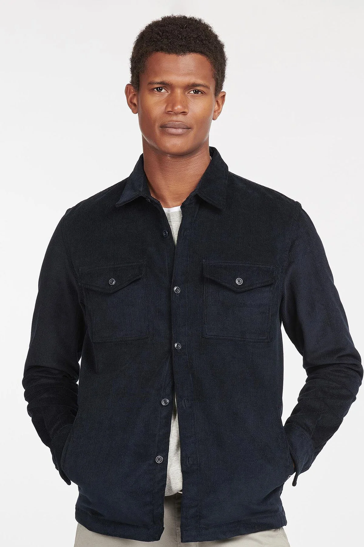 Cord Overshirt - NAVY