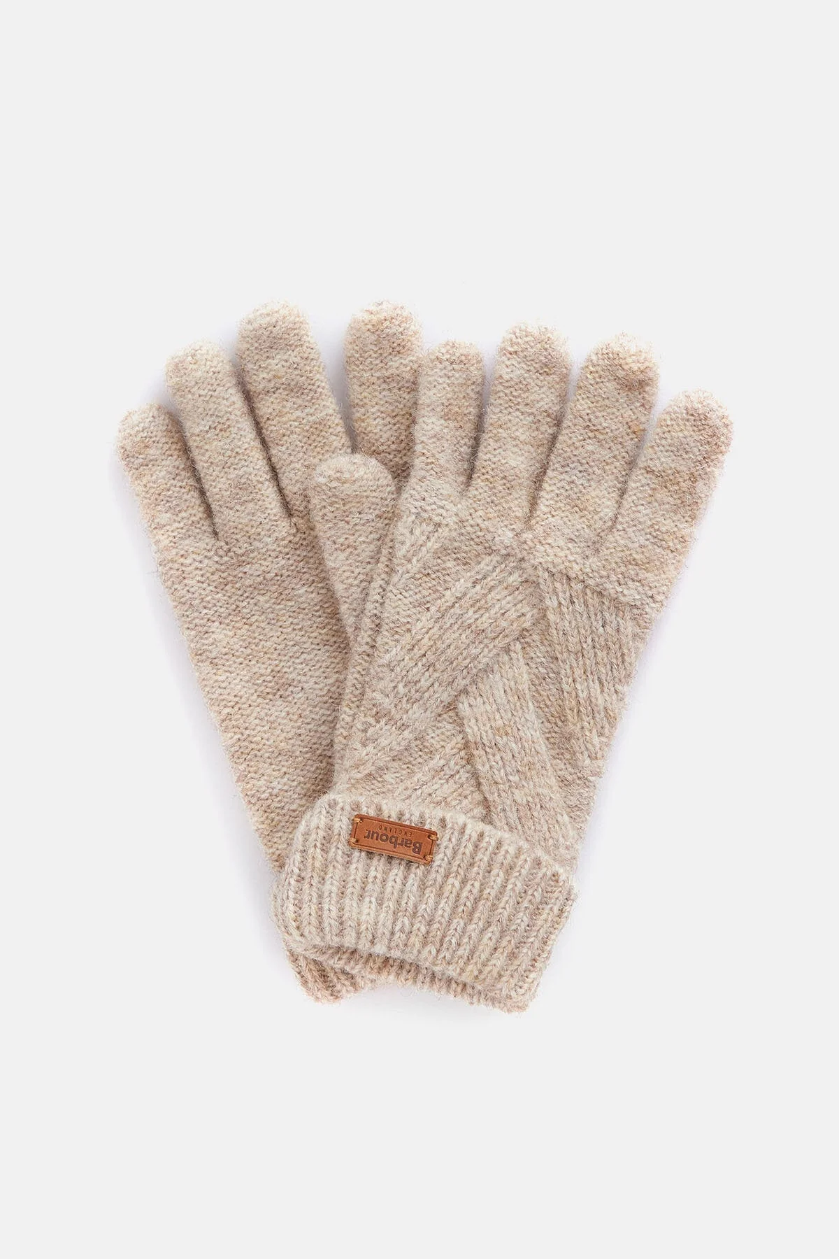 Dace Cable Knit Gloves - SAND BEIGE