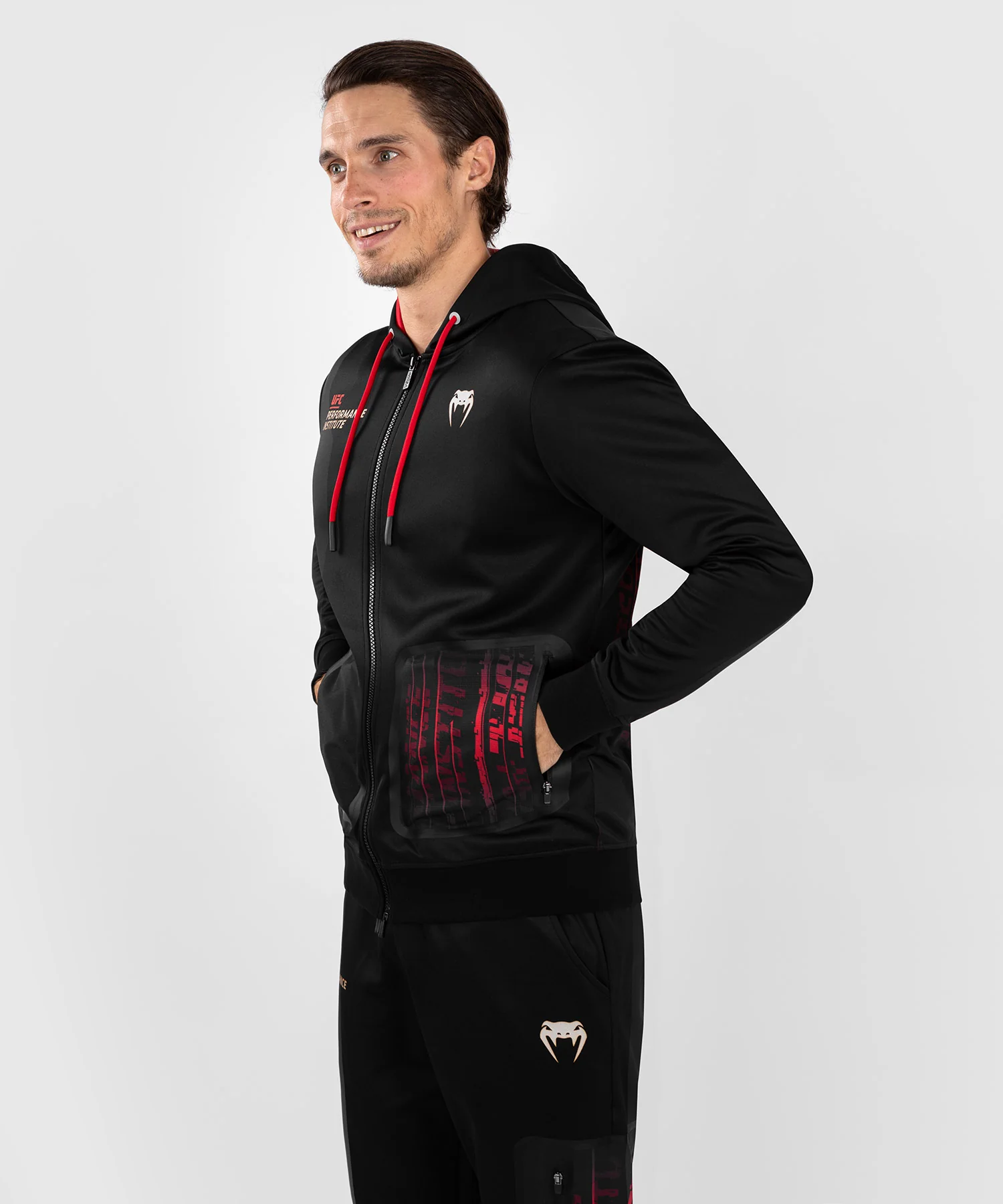 UFC Venum Performance Institute 2.0 Men's Zip Hoodie - Black/Red