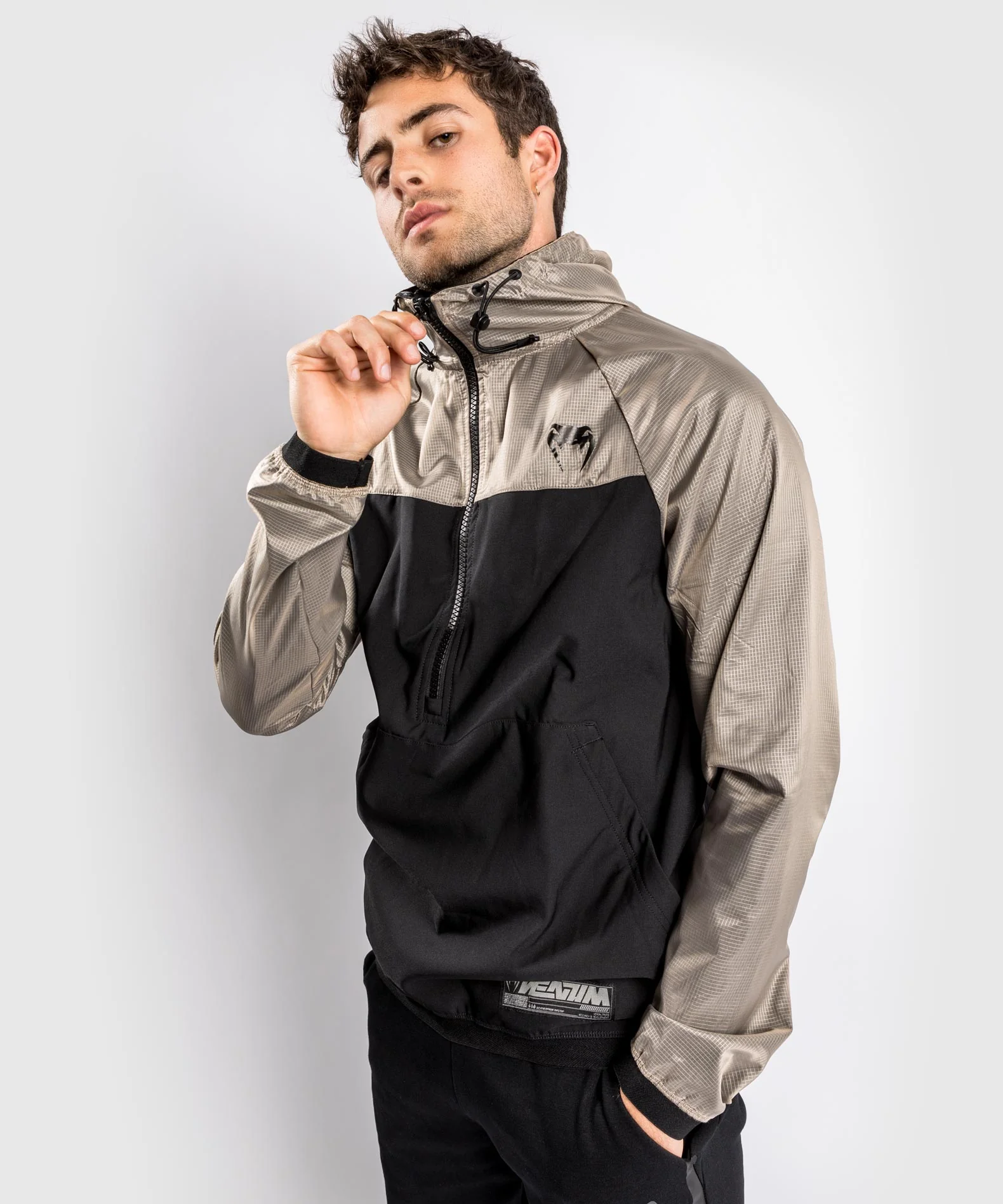 Venum Laser XT Hoodie - Black/Sand