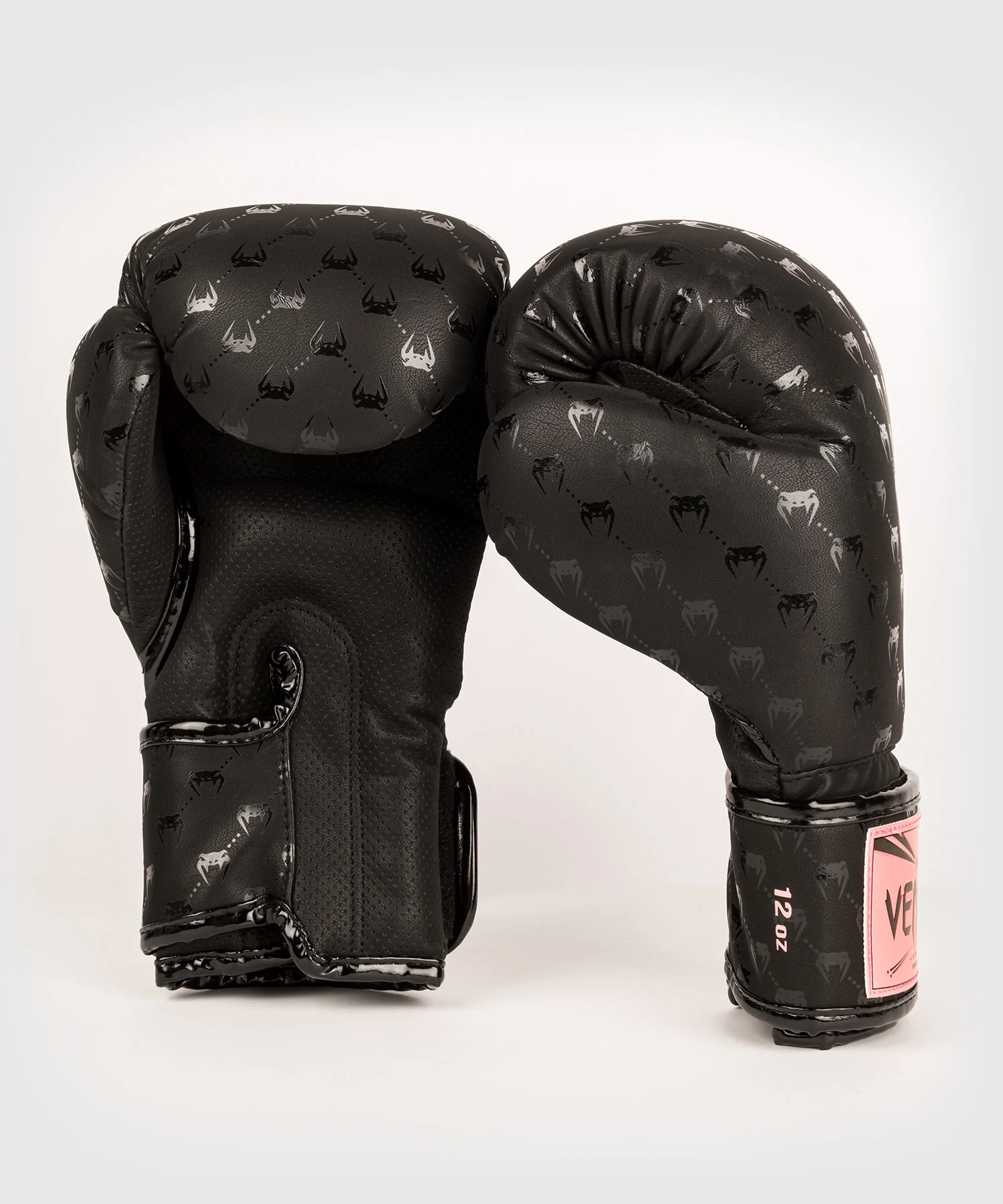Venum Impact Monogram Boxing Gloves - Black/Pink Gold
