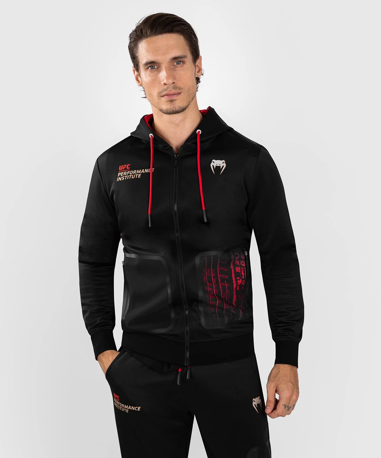 UFC Venum Performance Institute 2.0 Men's Zip Hoodie - Black/Red